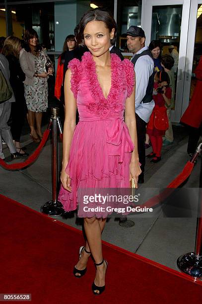 Actress Thandie Newton arrives at the Run, Fat Boy, Run premiere on March 24, 2008 at Arclight Cinemas in Los Angeles, California.
