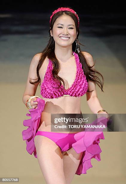 77 Asahi Kasei Swimwear Fashion Show In Tokyo Stock Photos, High