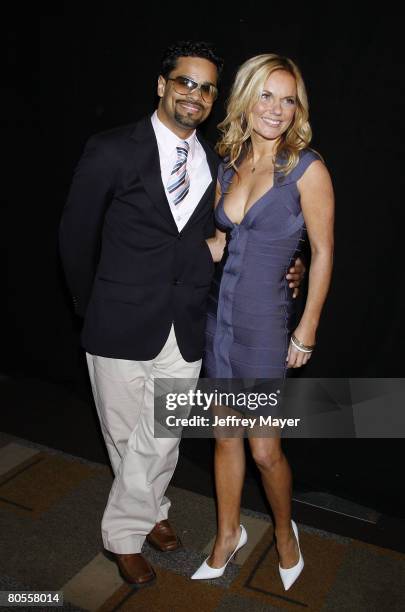 Singer Geri Halliwell and Ivan FlipZ Velez arrive at the taping of Idol Gives Back held at the Kodak Theatre on April 6, 2008 in Hollywood,...