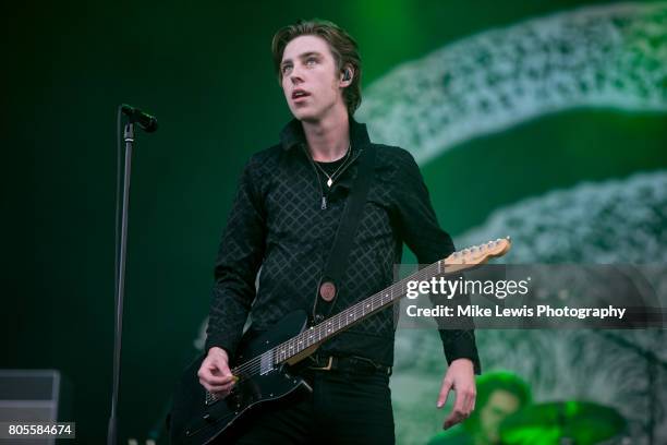 Van McCann of Catfish and the Bottlemen headlines Community Festival at Finsbury Park on July 1, 2017 in London, England.