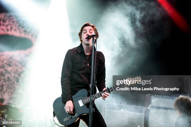 Van McCann of Catfish and the Bottlemen headlines Community Festival at Finsbury Park on July 1, 2017 in London, England.