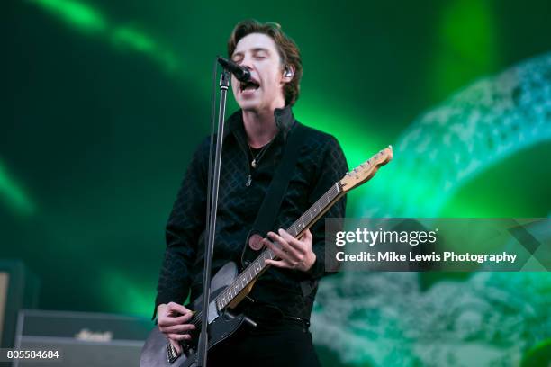 Van McCann of Catfish and the Bottlemen headlines Community Festival at Finsbury Park on July 1, 2017 in London, England.