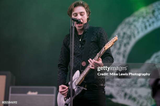 Van McCann of Catfish and the Bottlemen headlines Community Festival at Finsbury Park on July 1, 2017 in London, England.