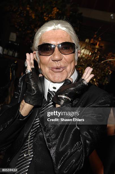 Designer Roberto Cavalli attends the Roberto Cavalli Vodka and Giuseppe Cipriani Halloween Party at Cipriani?s 42nd Street on October 31, 2007 in New...