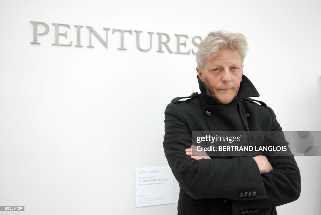 Belgian artist Jan Fabre poses during th