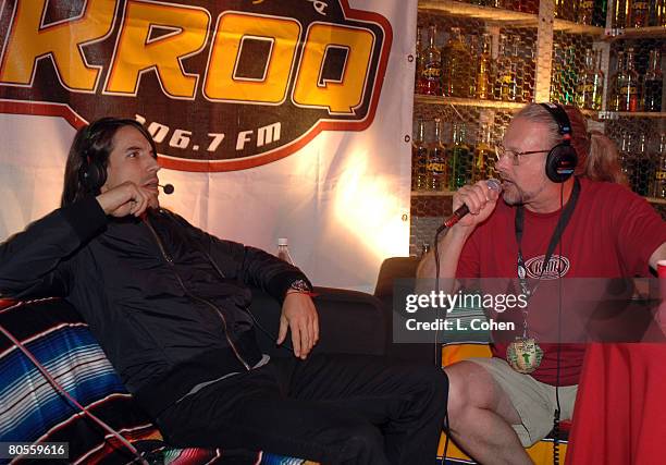 Anthony Kiedis of the Red Hot Chili Peppers and KROQ DJ Jed the Fish