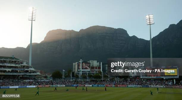 General view of play during the Third One-Day International at Newlands Cricket Ground, Cape Town, South Africa.