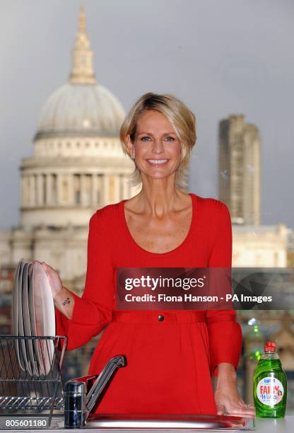 Ulrika Jonsson launches the Fairy Washing Up for Wishes Campaign at Tate Modern this morning.