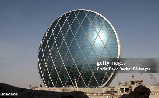 Construction work at the headquarter of the Aldar company in Abu Dhabi, United Arab Emirates