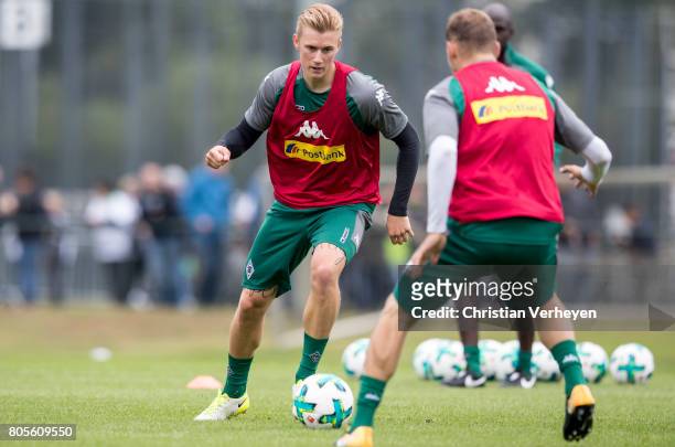 Marvin Schulz during a training session of Borussia Moenchengladbach at Borussia-Park on July 02, 2017 in Moenchengladbach, Germany.