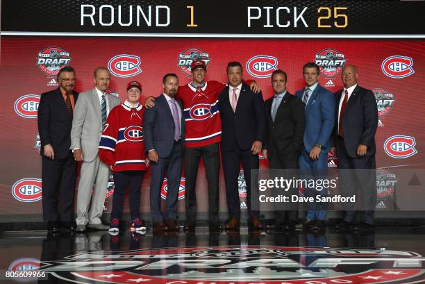 Assistant general manager Rick Dudley, Bill Berglund, draft runner Jake Timmins, VP of player personnel Trevor Timmins, 25th overall pick Ryan...