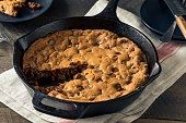 Hot Homemade Chocolate Chip Skillet Cookie