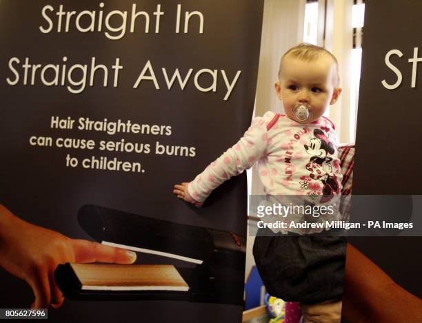 Eighteen-month-old Kayla Murray at Glasgow's Royal Hospital for Sick Children, where her mother Michelle is backing a campaign to raise awareness of...