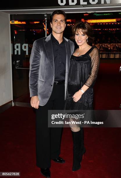 Natasha Kaplinsky and Justin Bower arriving for the world premiere of Nine at the Odeon Leicester Square, London.