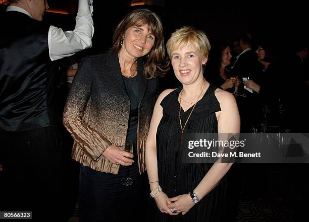 Editor of Conde Nast Traveller Sarah Miller and chef Helene Darroze attend the Conde Nast Hot Hotels Awards, at Connaught Hotel on April 8, 2008 in...