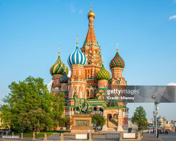 st.basil kathedrale von moskau, russland - kreml stock-fotos und bilder