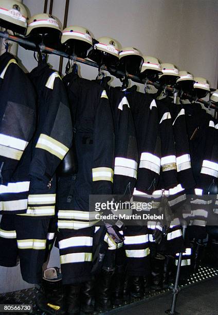 firefighters' uniforms - firefighter boot stock pictures, royalty-free photos & images