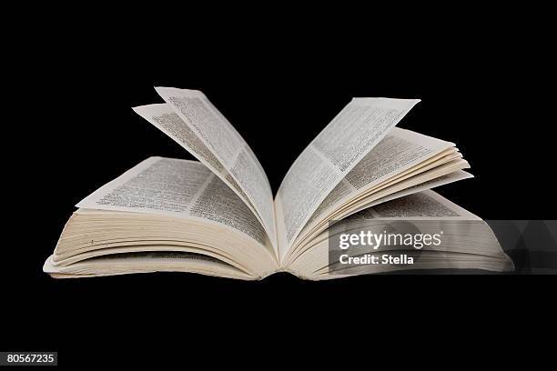 an open book - dictionary page stock pictures, royalty-free photos & images