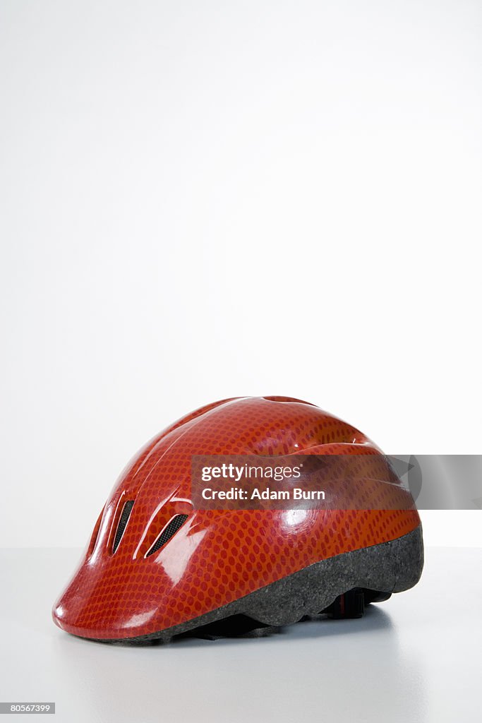 Studio shot of a bicycle helmet