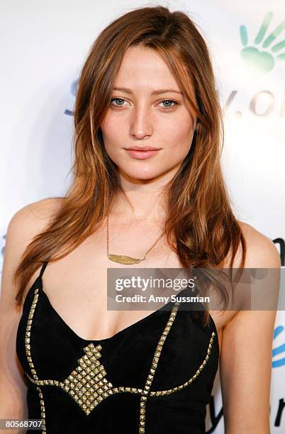 Model Noot Seear attends the Somaly Mam Benefit, raising awareness of the sex slave trade, at the Tribeca Rooftop Grill on April 8, 2008 in New York...