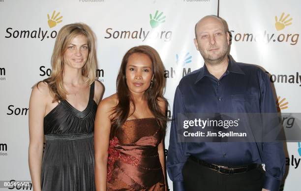 Adi Ezroni, Somaly Mam and Guy Jacobson arrives at Solmaly Mam Foundation Benefit at Tribeca Rooftop Grill on Pril on April 8, 2008 in New York City.