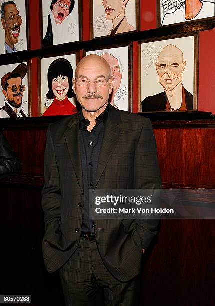 Actor Patrick Stewart attends the Macbeth Broadway Opening Night After Party on April 9, 2008 in New York City.