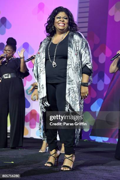 Kim Burrell performs onstage at the 2017 ESSENCE Festival presented by Coca-Cola at Ernest N. Morial Convention Center on July 2, 2017 in New...