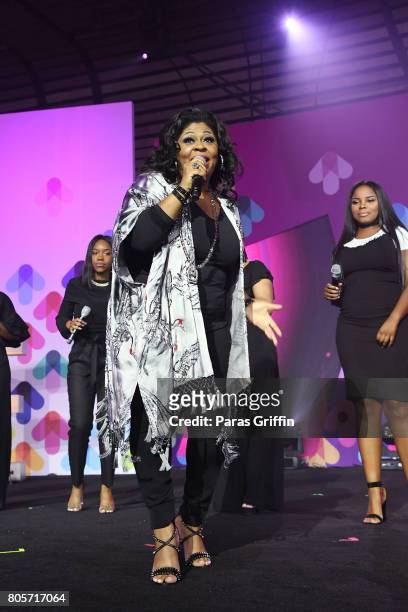 Kim Burrell performs onstage at the 2017 ESSENCE Festival presented by Coca-Cola at Ernest N. Morial Convention Center on July 2, 2017 in New...