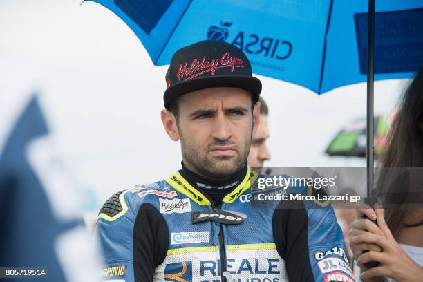 Hector Barbera of Spain and Avintia Racing prepares to start on the grid during the MotoGP race during the MotoGp of Germany - Race at Sachsenring...