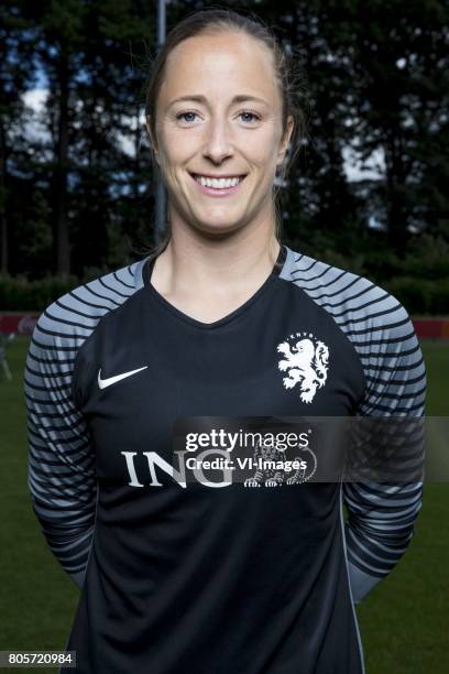 Loes Geurts of Holland Womenduring the team presentation of women Netherlands on July 02, 2017 at the KNVB campus in Zeist, The Netherlands.