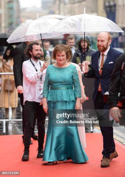 Susan Boyle attends the world premiere for 'England is mine' and closing event of the 71st Edinburgh International Film Festival at Festival Theatre...