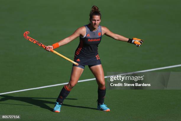 Frederique Matla of the Netherlands during the Final match between the Netherlands and China on July 2, 2017 in Brussels, Belgium.