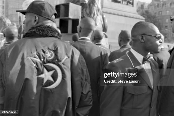 Members of the Nation of Islam organization taking part in the sect's