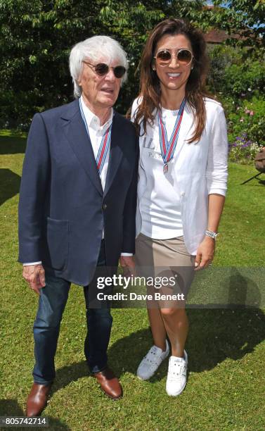 Bernie Ecclestone and Fabiana Flosi attend Cartier Style Et Luxe at the Goodwood Festival Of Speed on July 2, 2017 in Chichester, England.