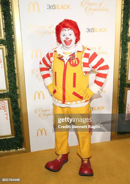 Man dressed as Ronald McDonald attends the 14th Annual McDonald's 365Black Awards at The Ritz-Carlton New Orleans on July 2, 2017 in New Orleans,...