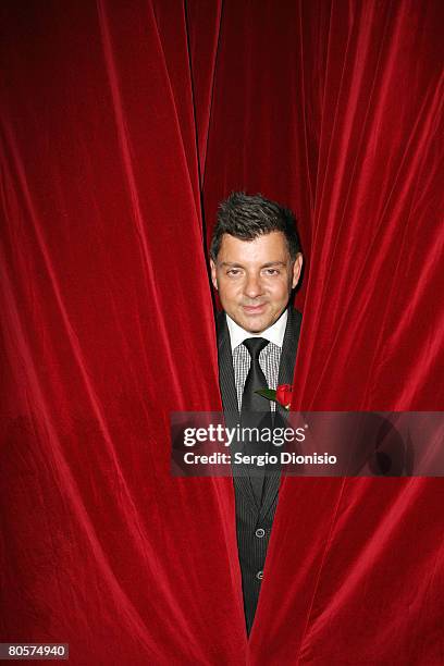 Fashion designer Alex Zabotto-Bentley poses for a portrait at the launch of `Golden Royale', a James Bond themed venue for the Golden Slipper...