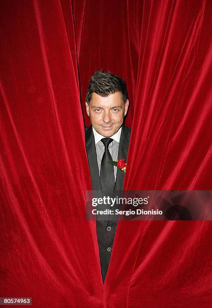 Fashion designer Alex Zabotto-Bentley poses for a portrait at the launch of `Golden Royale', a James Bond themed venue for the Golden Slipper...