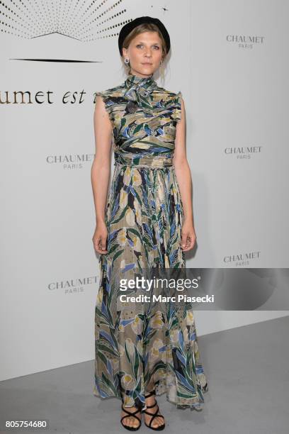 Actress Clemence Poesy attends the "Chaumet Est Une Fete" : Haute Joaillerie Collection Launch as part of Haute Couture Paris Fashion Week on July 2,...