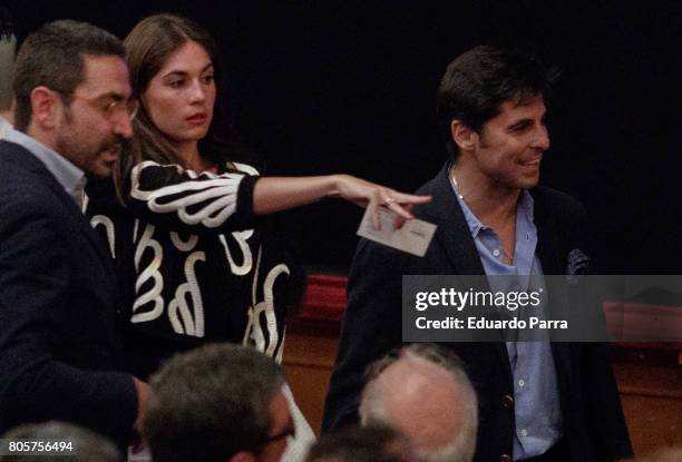 Bullfighter Francisco Rivera and wife Lourdes Montes attend the 'Jose Manuel Soto 30th Anniversay Celebration' photocall at Royal Theatre on July 2,...