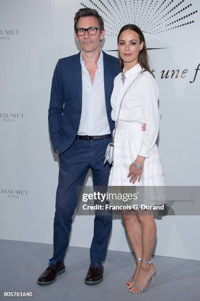 Berenice Bejo and Michel Hazanavicius attend the "Chaumet Est Une Fete" : Haute Joaillerie Collection Launch as part of Haute Couture Paris Fashion...