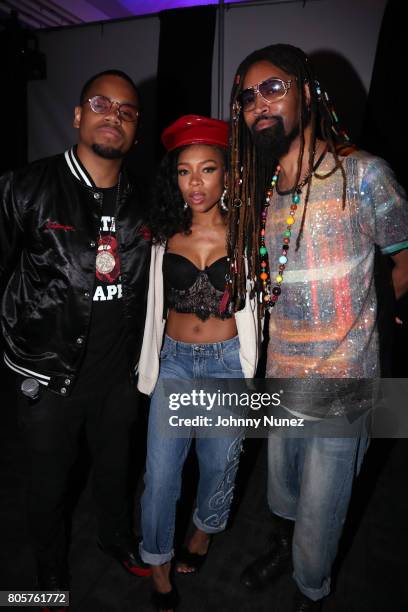 Mack Wilds, Lil Mama, and Ty Hunter attend the 2017 Essence Festival on July 2, 2017 in New Orleans, Louisiana.