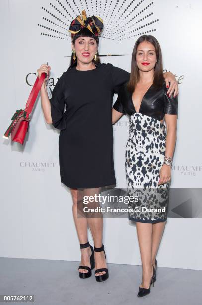 Rossy de Palma and Hiba Abouk attend the "Chaumet Est Une Fete" : Haute Joaillerie Collection Launch as part of Haute Couture Paris Fashion Week on...