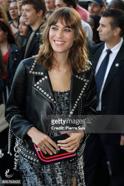 Alexa Chung attends Miu Miu Cruise Collection show as part of Haute Couture Paris Fashion Week on July 2, 2017 in Paris, France.