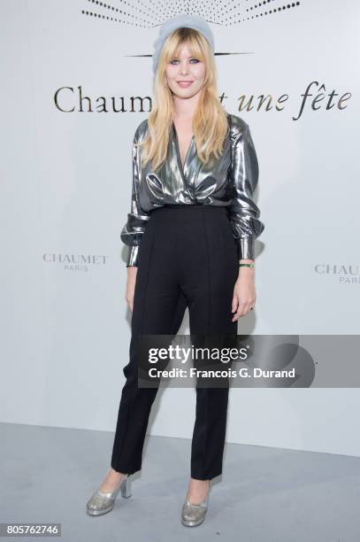 Lou Lesage attends the "Chaumet Est Une Fete" : Haute Joaillerie Collection Launch as part of Haute Couture Paris Fashion Week on July 2, 2017 in...