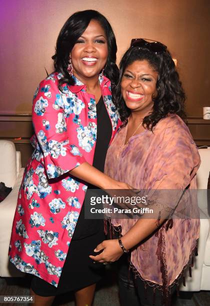 CeCe Winans and Kim Burrell pose backstage at the 2017 ESSENCE Festival presented by Coca-Cola at Ernest N. Morial Convention Center on July 2, 2017...