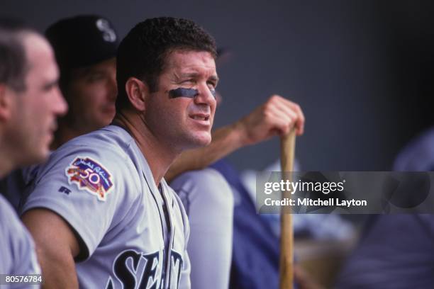 Edgar Martinez of the Seattle Mariners during a baseball game against the Baltimore Orioles on May 20, 1997 at Camden Yards in Baltimore, Maryland.