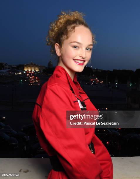 Jean Campbell attends Miu Miu Cruise Collection show as part of Haute Couture Paris Fashion Week on July 2, 2017 in Paris, France.