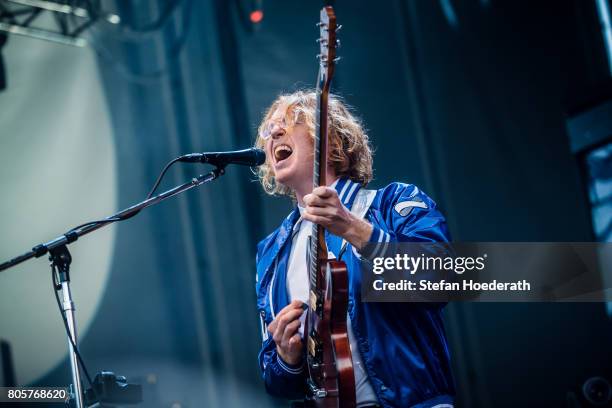 Richard Reed Parry of Arcade Fire performs live on stage during a concert at Kindl Buehne Wuhlheide on July 2, 2017 in Berlin, Germany.