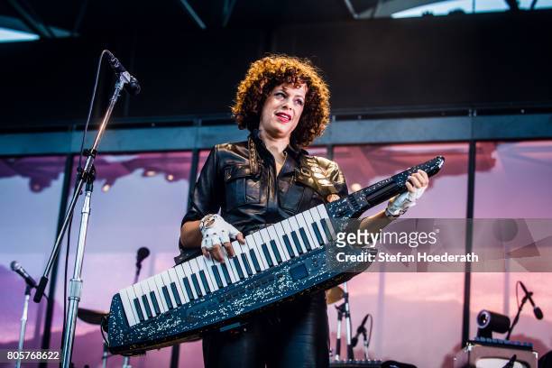 Regine Chassagne of Arcade Fire performs live on stage during a concert at Kindl Buehne Wuhlheide on July 2, 2017 in Berlin, Germany.