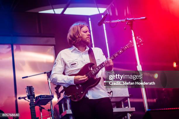 Tim Kingsbury of Arcade Fire performs live on stage during a concert at Kindl Buehne Wuhlheide on July 2, 2017 in Berlin, Germany.